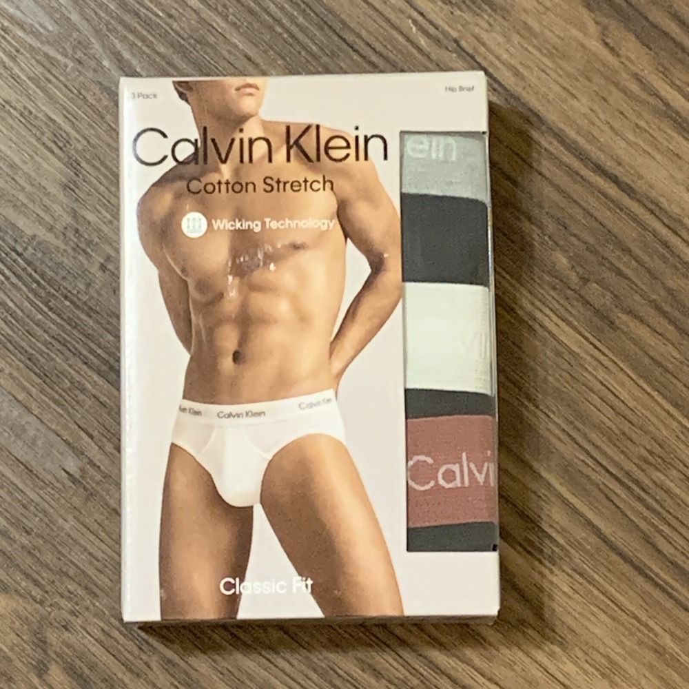 Calvin Klein Men's 3-pack Cotton Stretch Hip Brief Underwear Size XXL - Black - Picture 6 of 8
